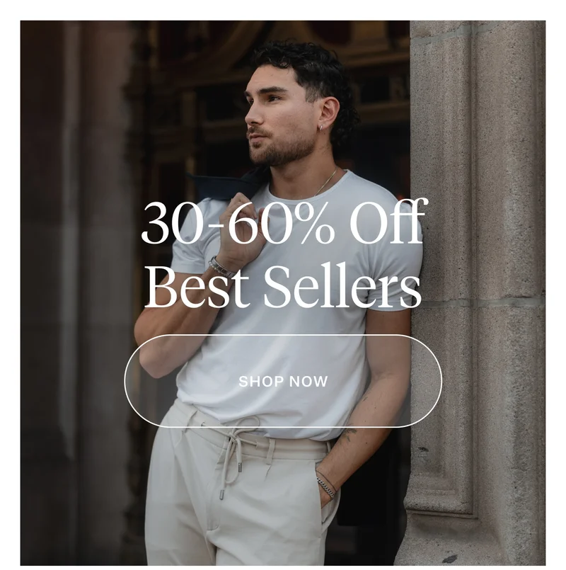 Shop Men's Best Sellers 30-60% Off Sitewide