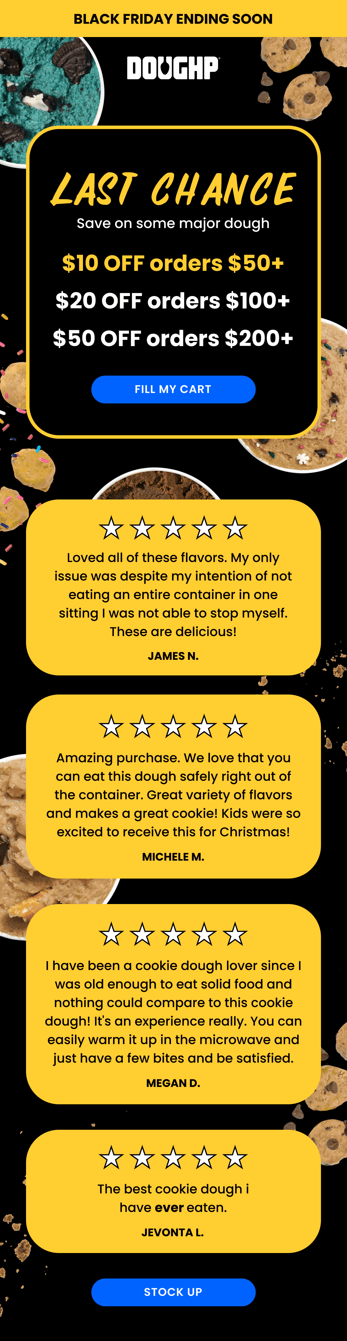 black friday edible cookie dough