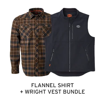 Flannel Shirt & Wright Vest Bundle