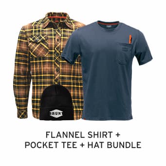Flannel Shirt, Pocket Tee & Beanie Bundle