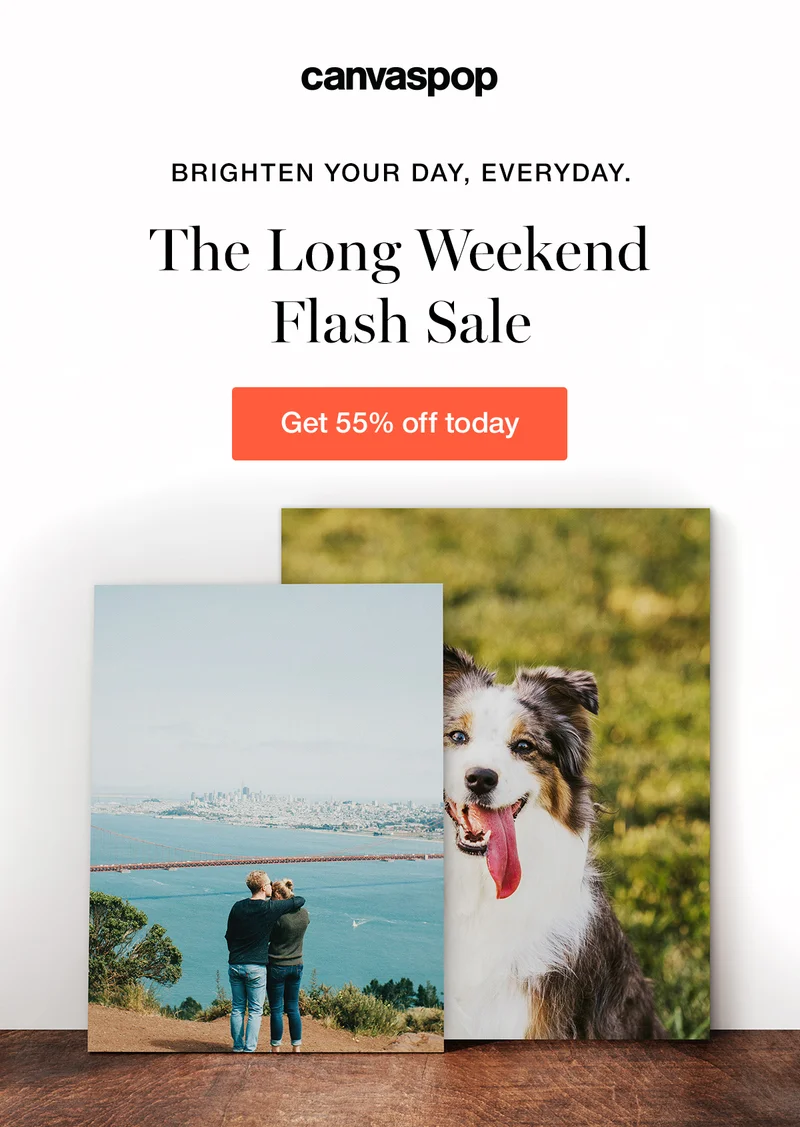 Brighten your day, everyday. The Long Weekend Flash Sale.