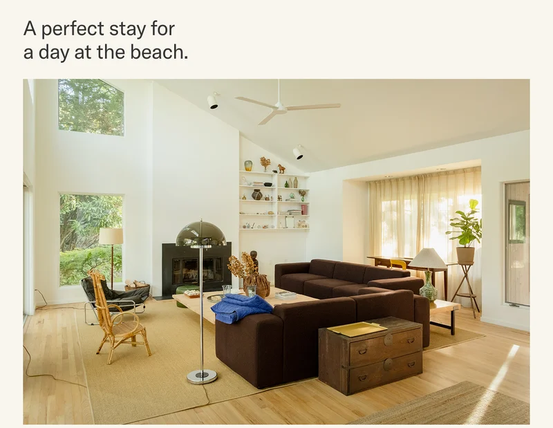 A perfect stay for a day at the beach. Pictured: The Form Sectional in Chestnut (Tonus)