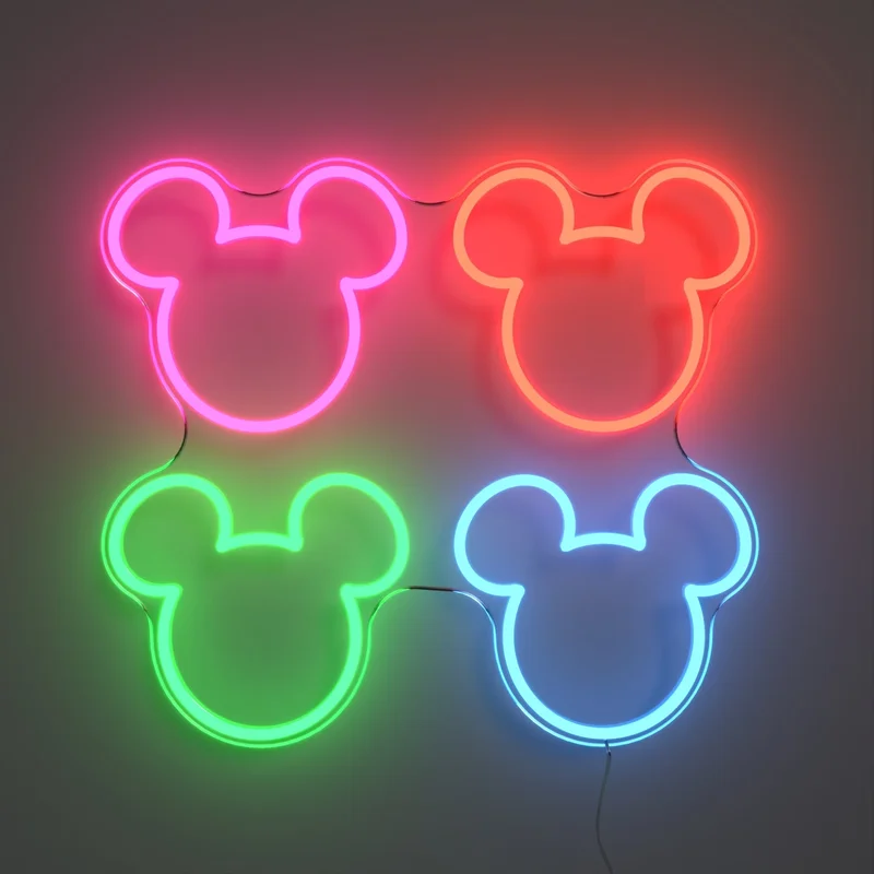 Image of Mickey Multicolor Heads by Yellowpop, LED neon sign