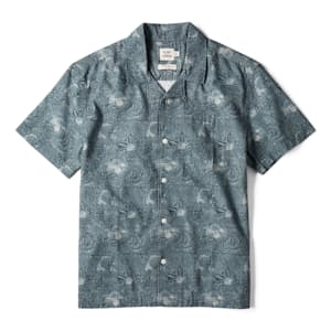 Printed Dobby Camp Collar Shirt