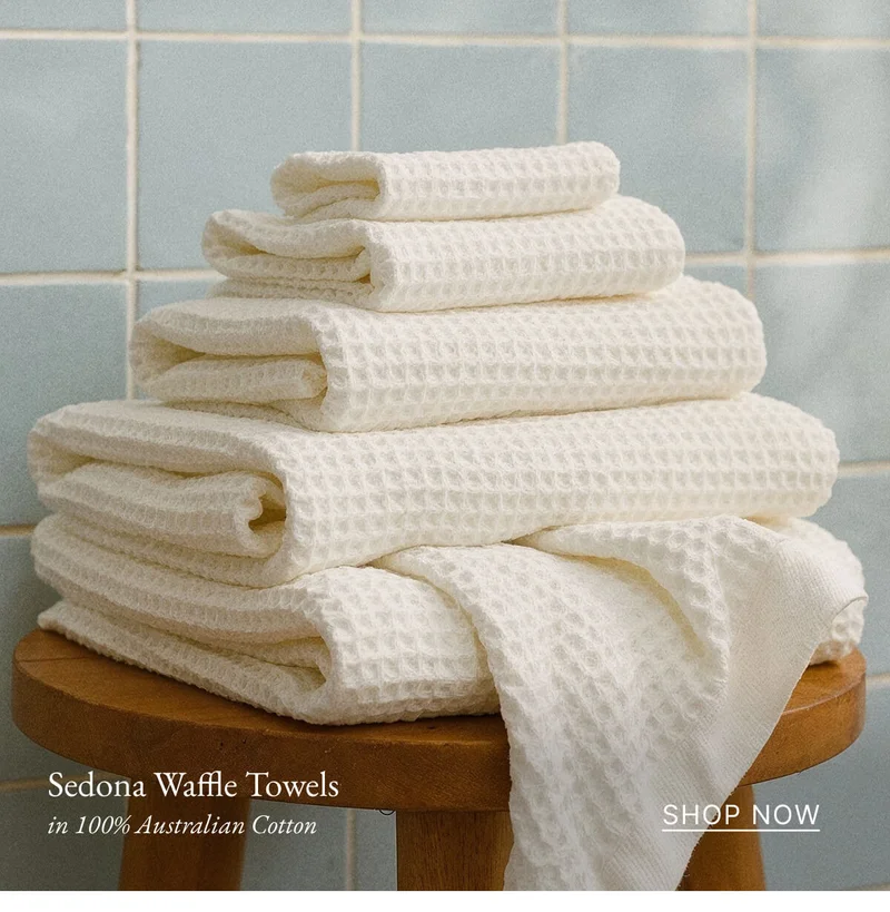 Sedona Waffle Towels in 100% Australian Cotton SHOP NOW