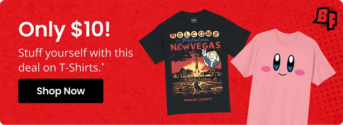Only $10 | Stuff yourself with this deal on T-shirts.* | Shop Now