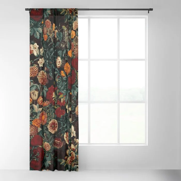 EXOTIC GARDEN - NIGHT XXI Blackout Curtain Blackout Curtain