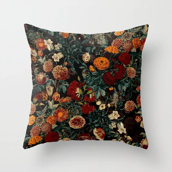 EXOTIC GARDEN - NIGHT XXI Throw Pillow Throw Pillow