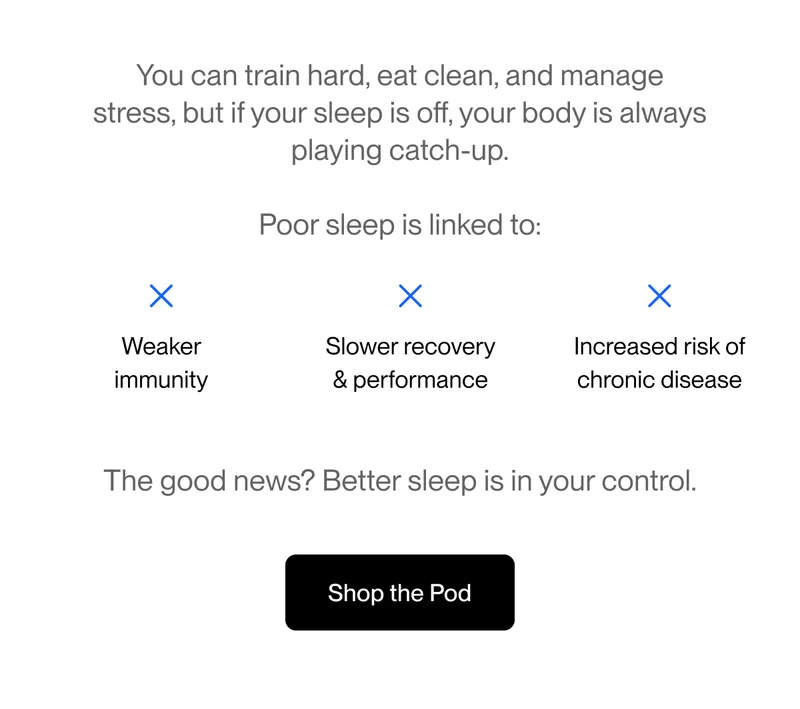 You can train hard, eat clean, and manage stress, but if your sleep is off, your body is always playing catch-up.