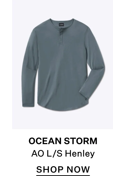 AO Long Sleeve Henley Curve-Hem