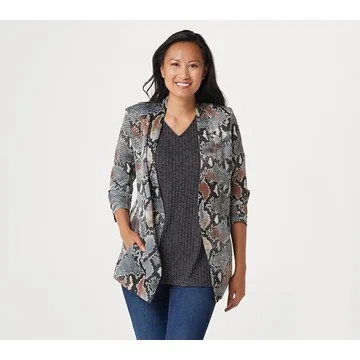 Bishop + Young Python Print Satin Iconic Blazer