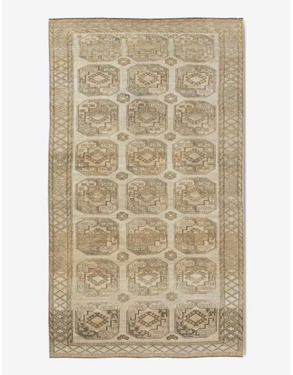Vintage Turkish Hand-Knotted Wool Rug No. 438, 6'5" x 12'1"