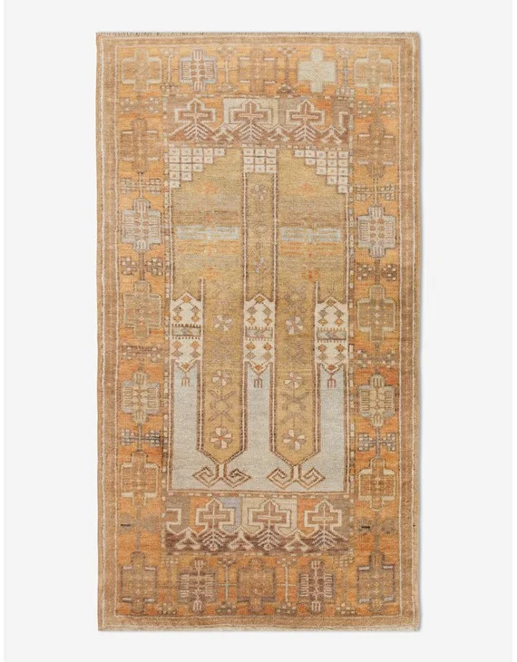 Vintage Turkish Hand-Knotted Wool Runner Rug No. 241, 2'11" x 5'10"