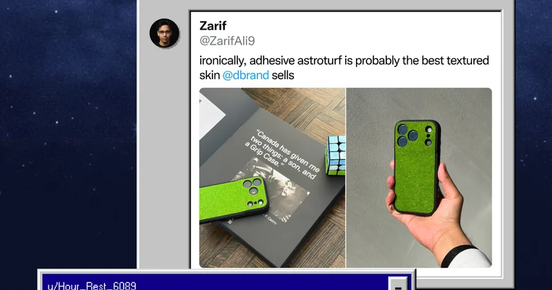 @ZarifAli9 on Twitter: "ironically, adhesive astroturf is probably the best textured skin @dbrand sells"