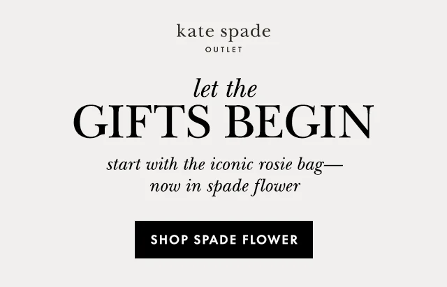 kate spade Outlet let the Gifts Begin start with the iconic rosie bag—now in spade flower Shop Spade Flower