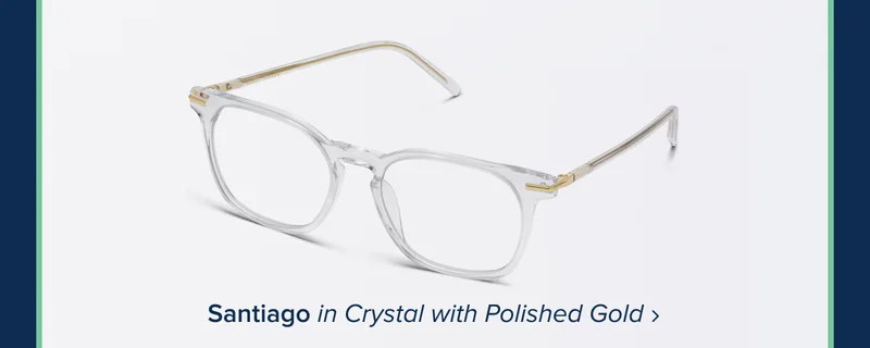 Santiago in crystal with polished Gold