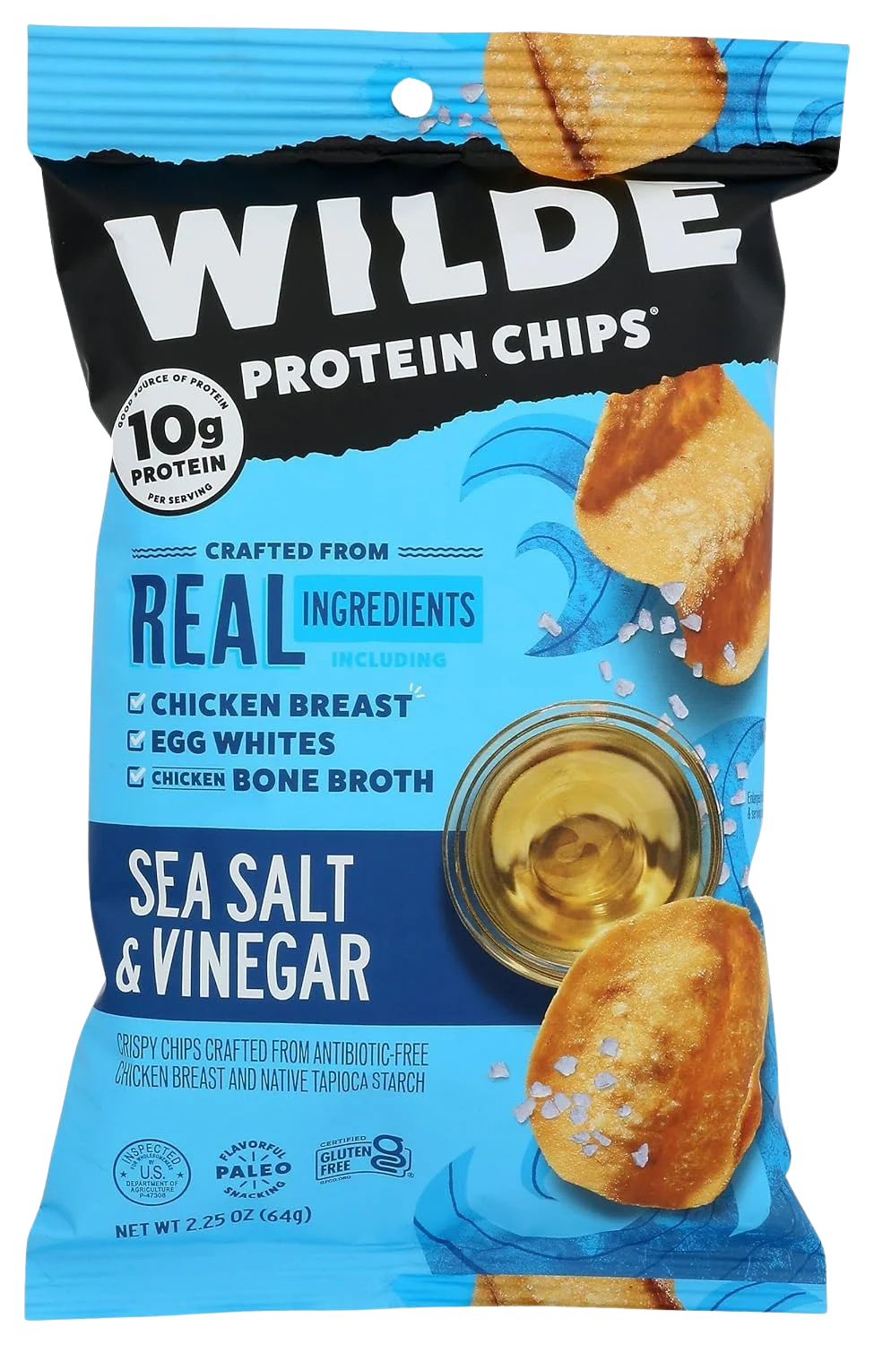 Image of Wilde Sea Salt & Vinegar Thin And Crispy Protein Chips