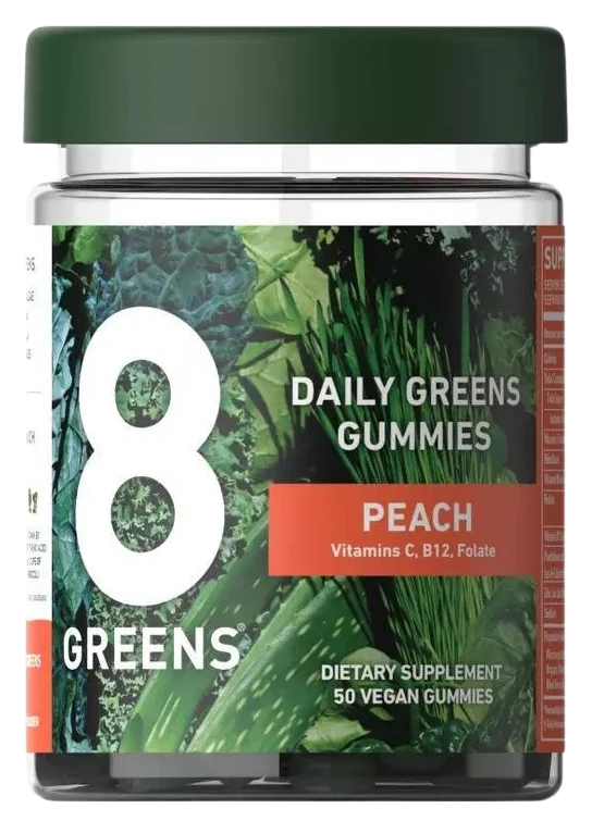 Image of 8 Greens Peach Daily Greens Gummy Vitamins