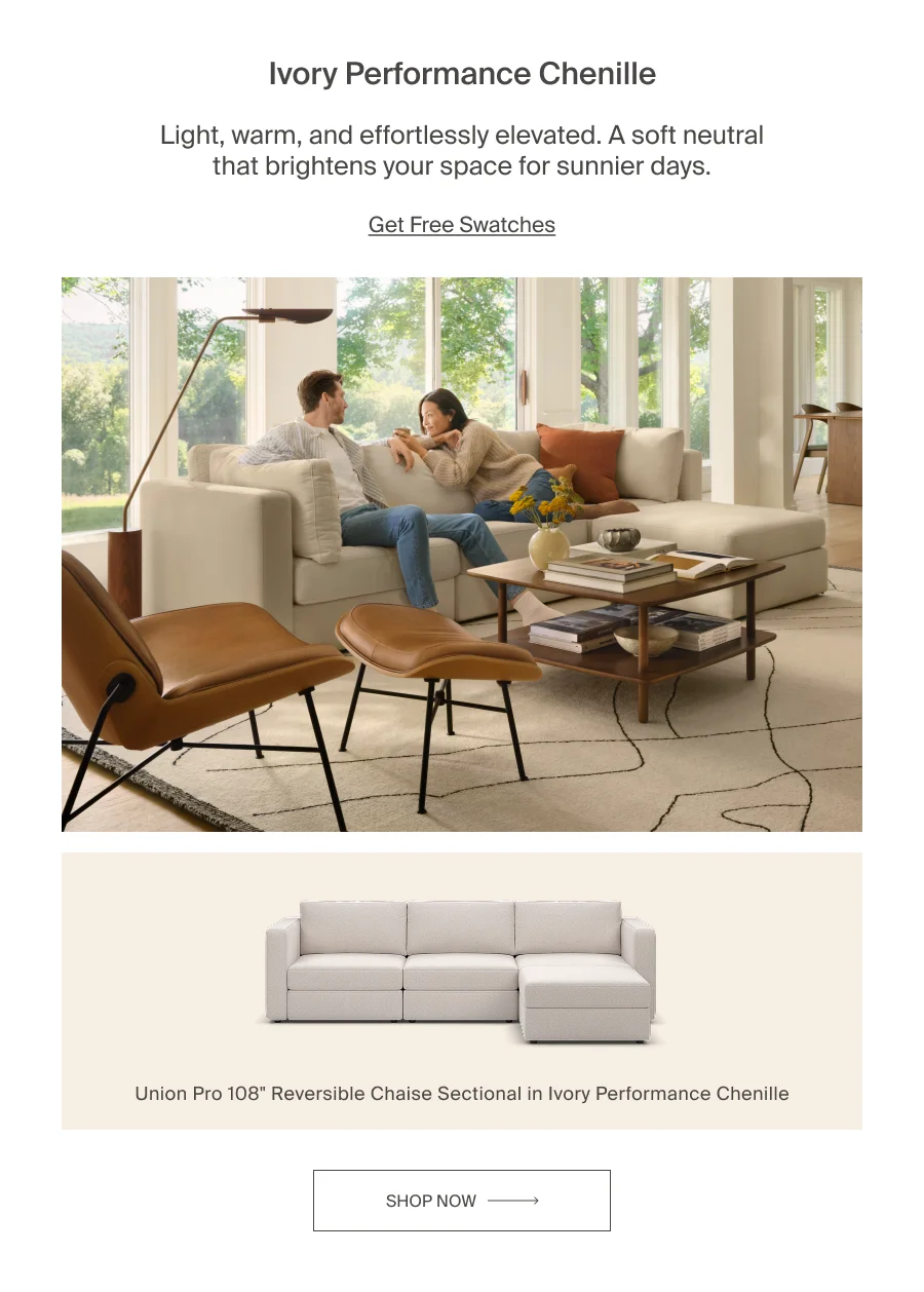 Ivory Performance chenille