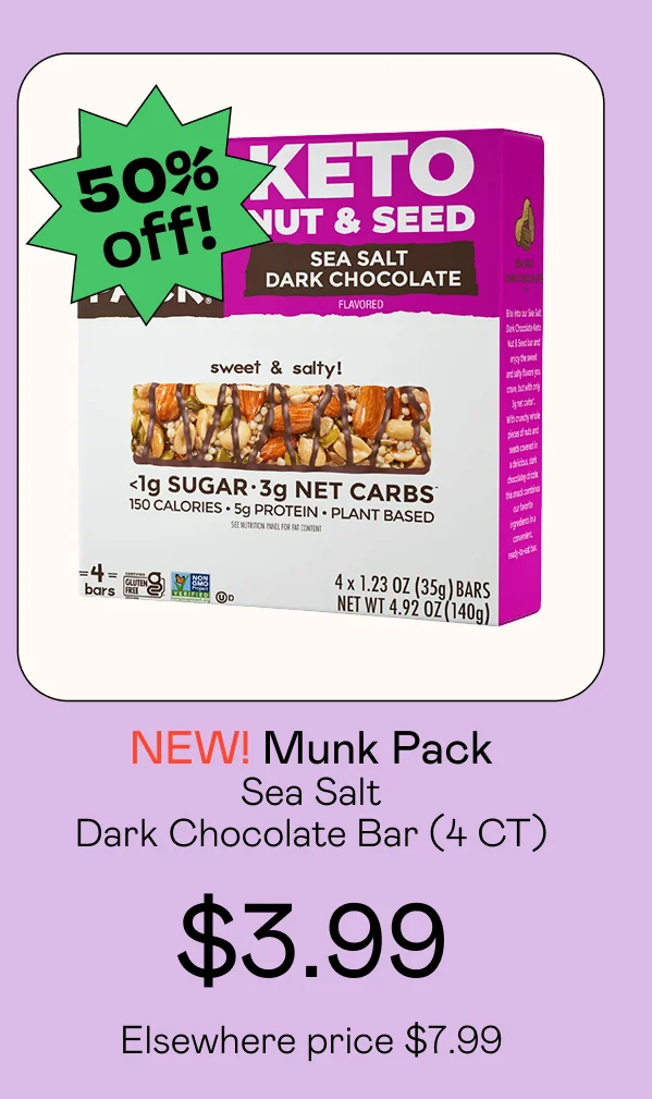 Sea Salt Dark Chocolate Bar (4 CT)
