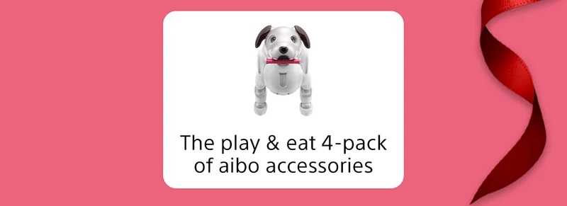 The play & eat 4-pack of aibo accessories