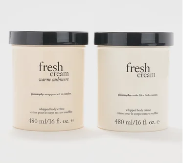 philosophy supersize wrapped in fresh cream body creme duo