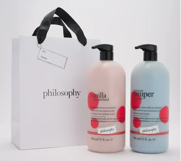 philosophy enchanted vanilla dreams 32oz shower gel duo w/ gift bag