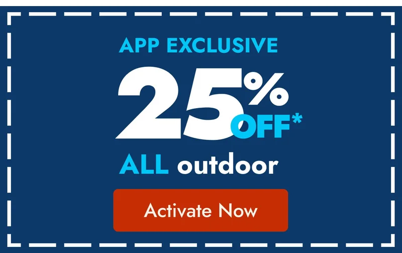 25% off outdoor in app