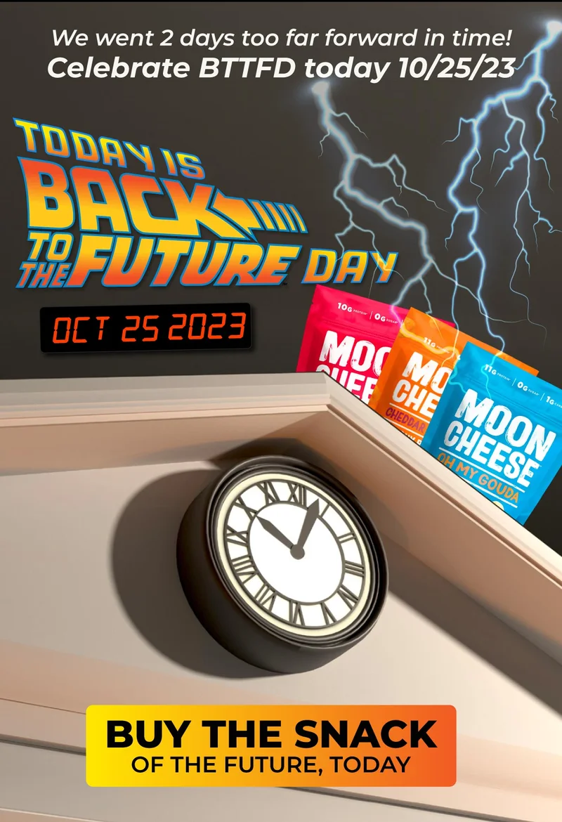 Moon Cheese | Back to the Future Day | 10/21/23 | Buy the Snack of the future, today