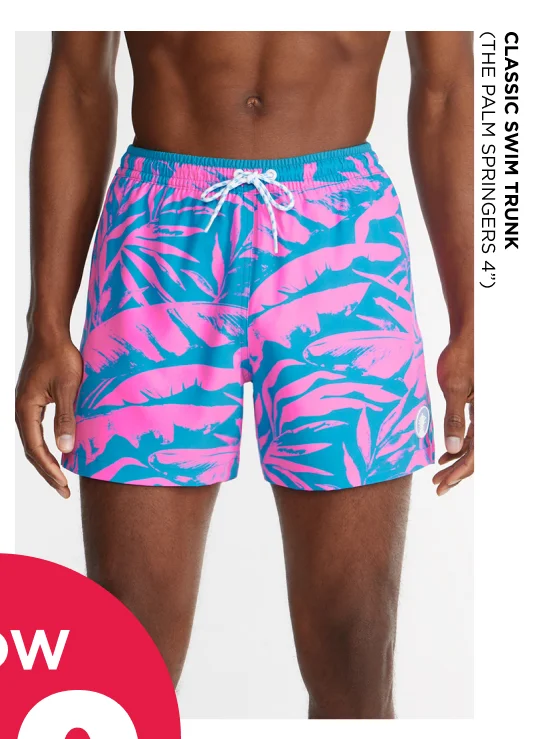Classic Swim Trunk: The Palm Springers 4"