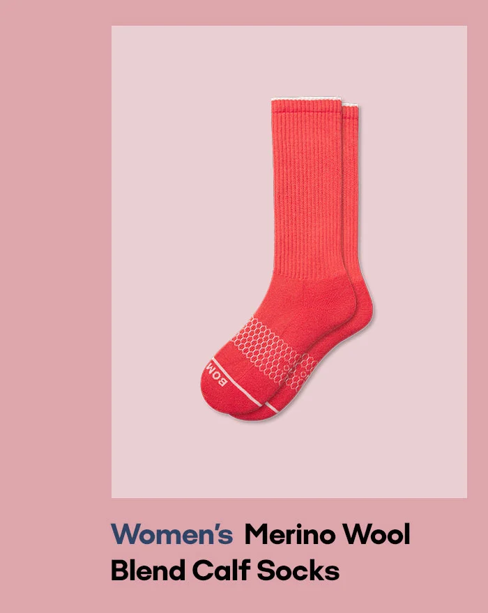 Women's Merino Wool Blend Calf Socks