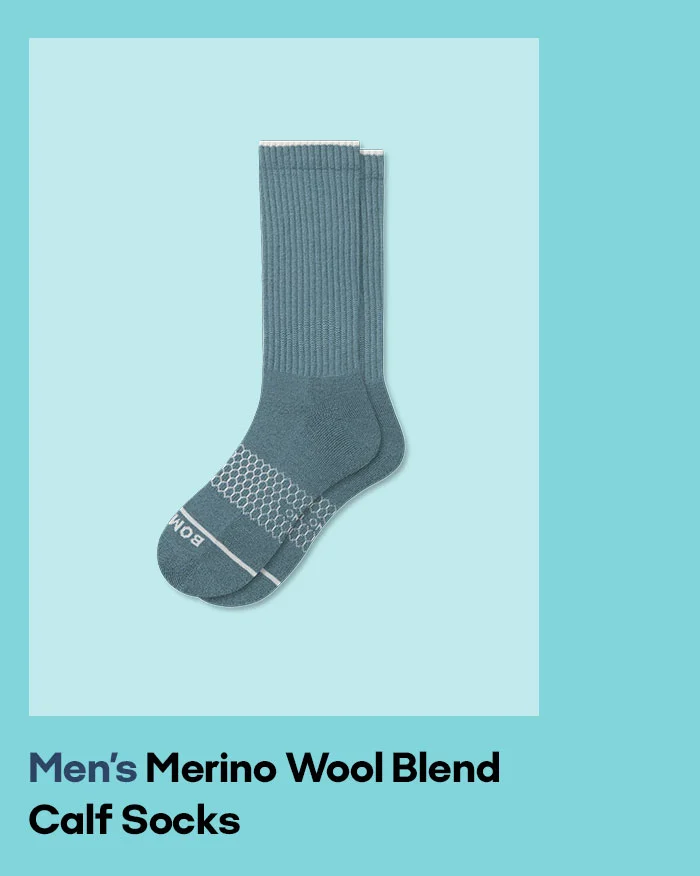 Men's Merino Wool Blend Calf Socks