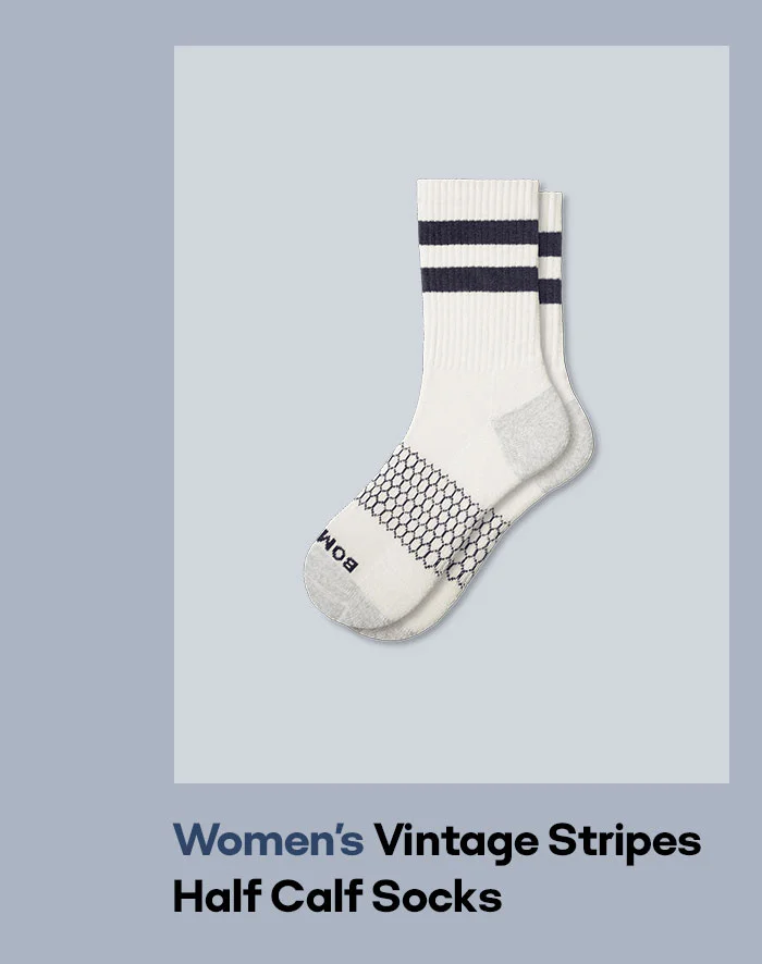 Women's Vintage Stripes Half Calf Socks