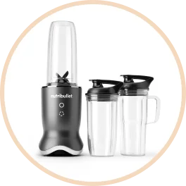 nutribullet personal blender with two blending cups and a Rapid Extractor Blade