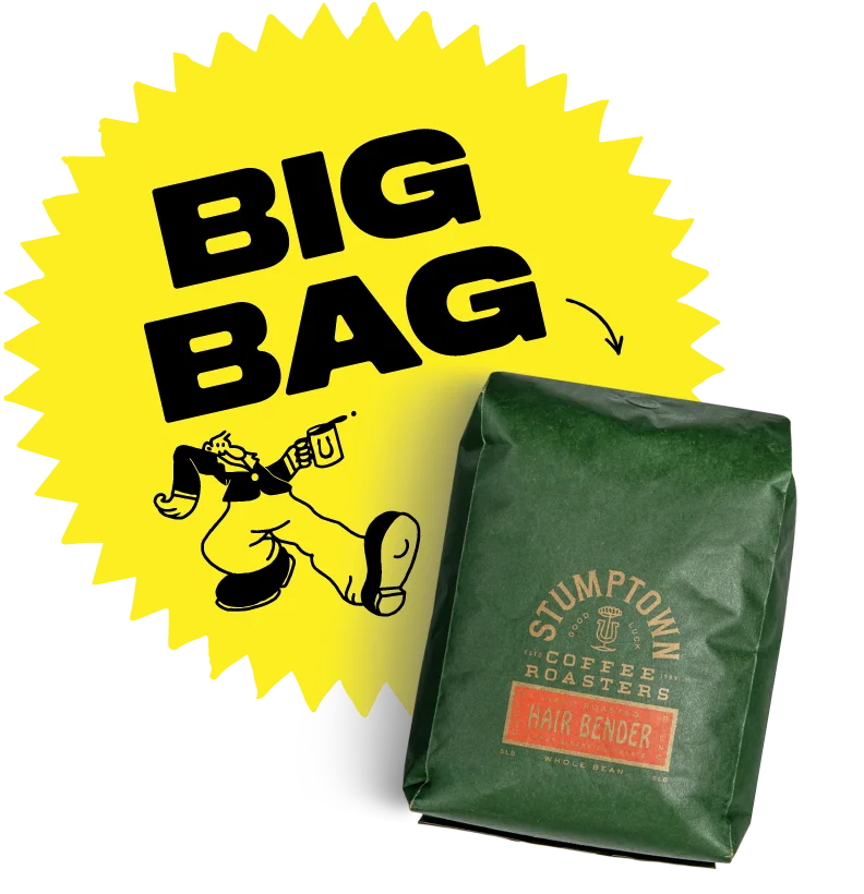 Caption: BIG BAG Photo: 5lb bag of Stumptown Coffee