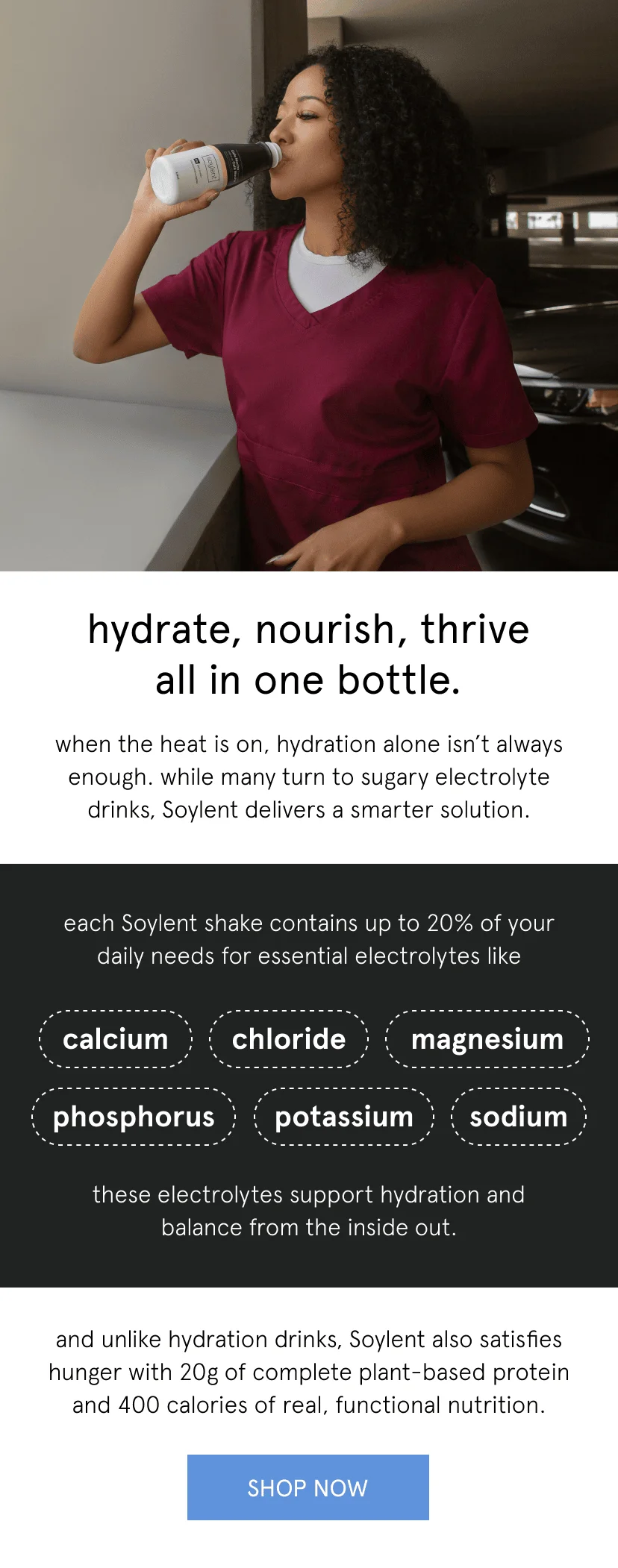 hydrate, nourish, thrive