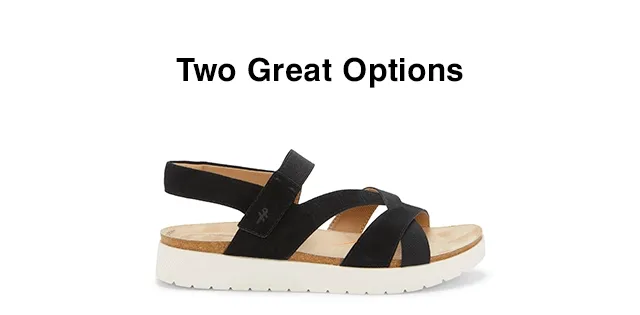 GIF of the women’s Savoy sandal alternating between metallic Champagne and Black suede.