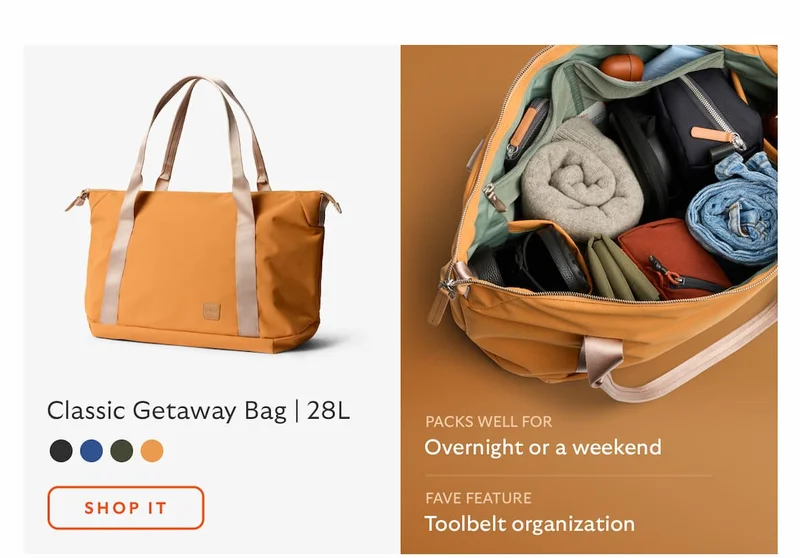 Classic Getaway Bag | 28L