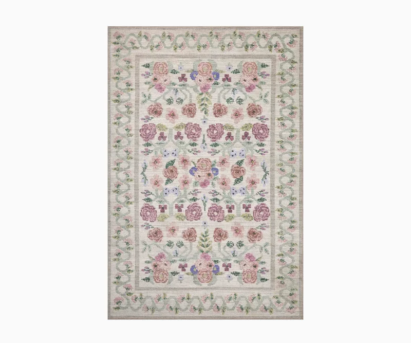 Image of Rosa Power Loomed Rug - Ivory