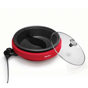 The Rock by Starfrit Dual-Sided 3.2-Quart Electric Hot Pot