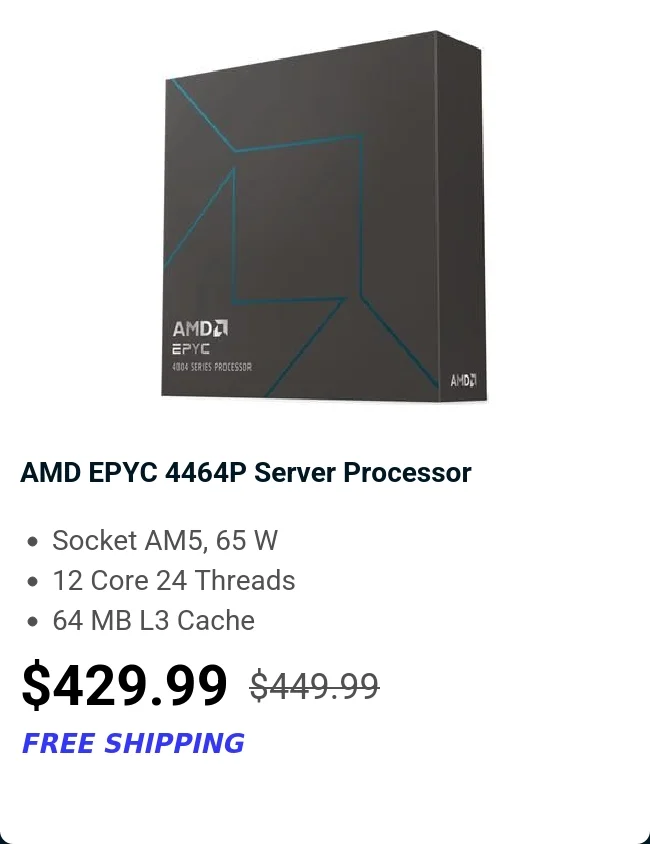 AMD EPYC 4464P Server Processor