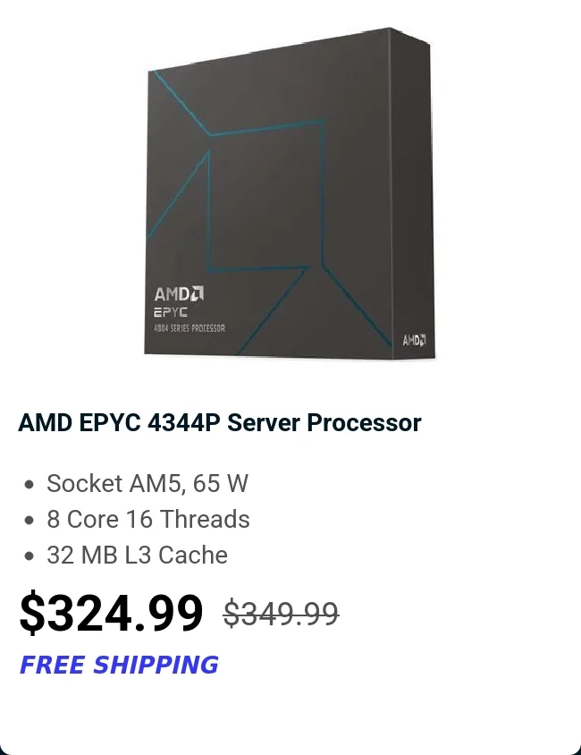 AMD EPYC 4344P Server Processor