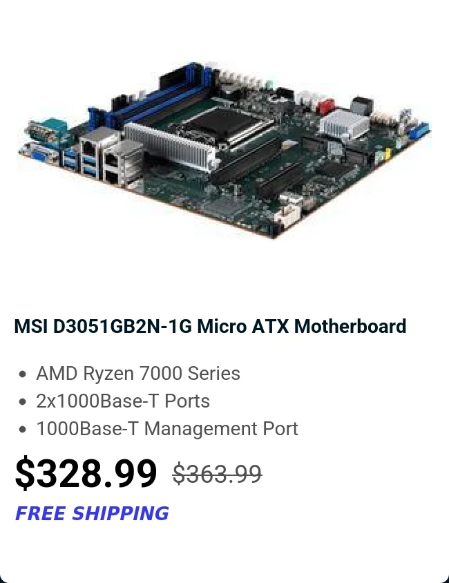 MSI D3051GB2N-1G Micro ATX Motherboard