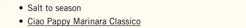 Salt to season Ciao Pappy Marinara Classico