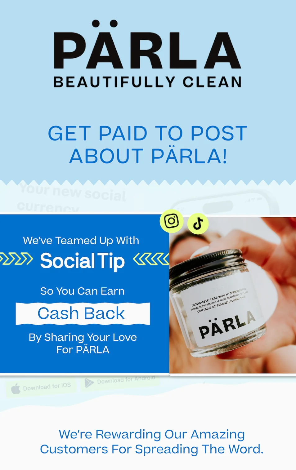 Get paid to post about PÄRLA!