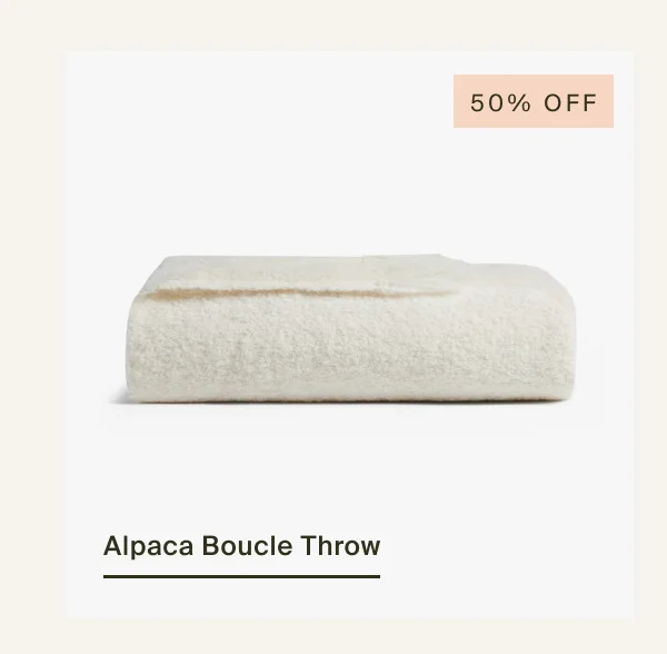 Save on Alpaca Boucle Throw