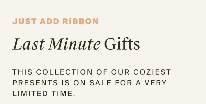 Last minute gifts at up to 50% off
