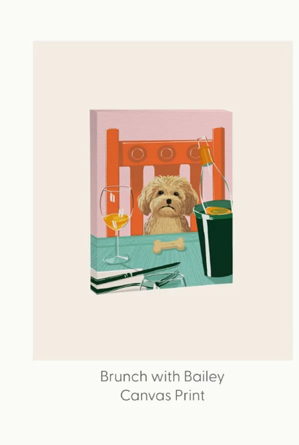 Brunch with Bailey Canvas Print