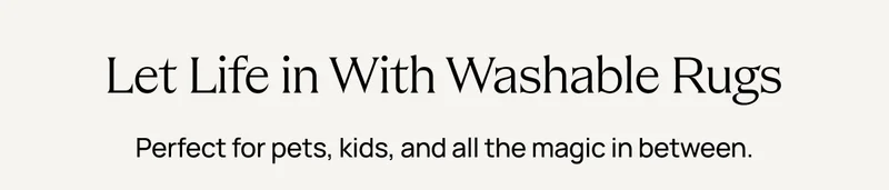 Let Life in With Washable Rugs