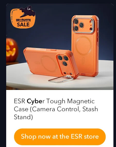 ESR Cyber Tough Magnetic Case (Camera Control, Stash Stand)